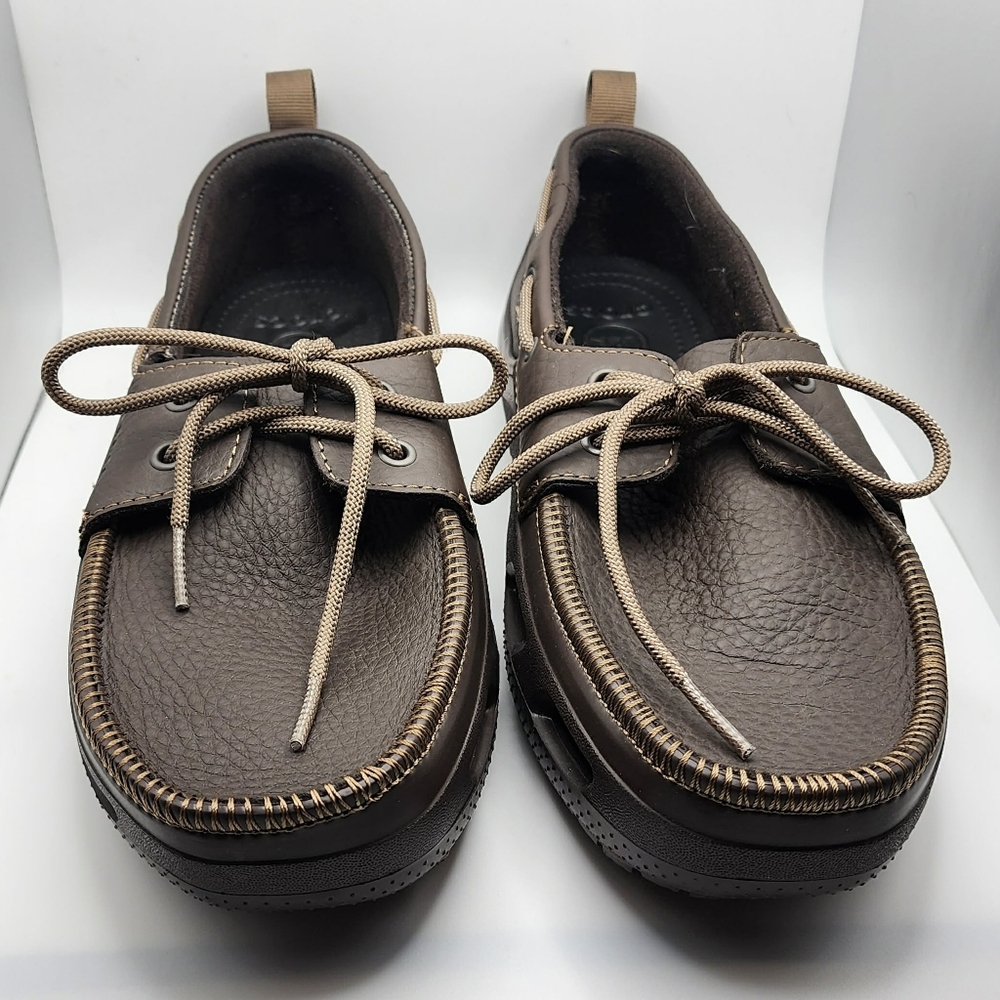 Men’s Crocs Brown Boat Shoes – Size 9 (New Without Box)